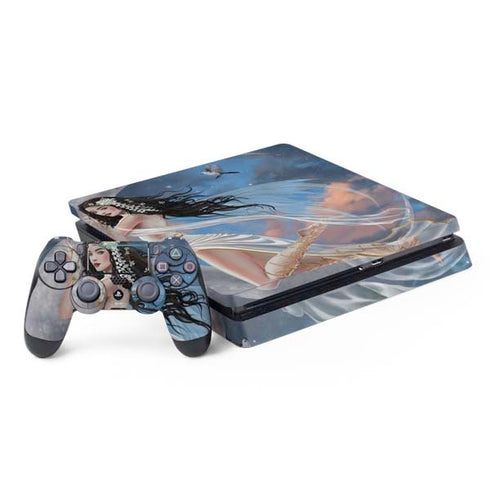 Fairy on Moon with Birds by Nene Thomas PlayStation PS4 Skins